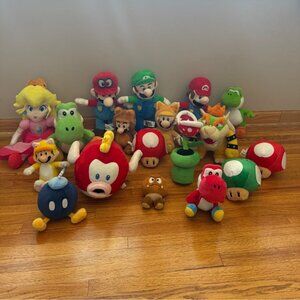 18 Super Mario Plush Toy Collection Featuring Mario Luigi Yoshi & More